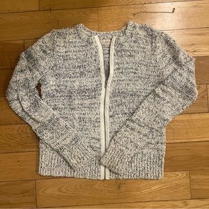 Loft Textured Sweater Zip Jacket